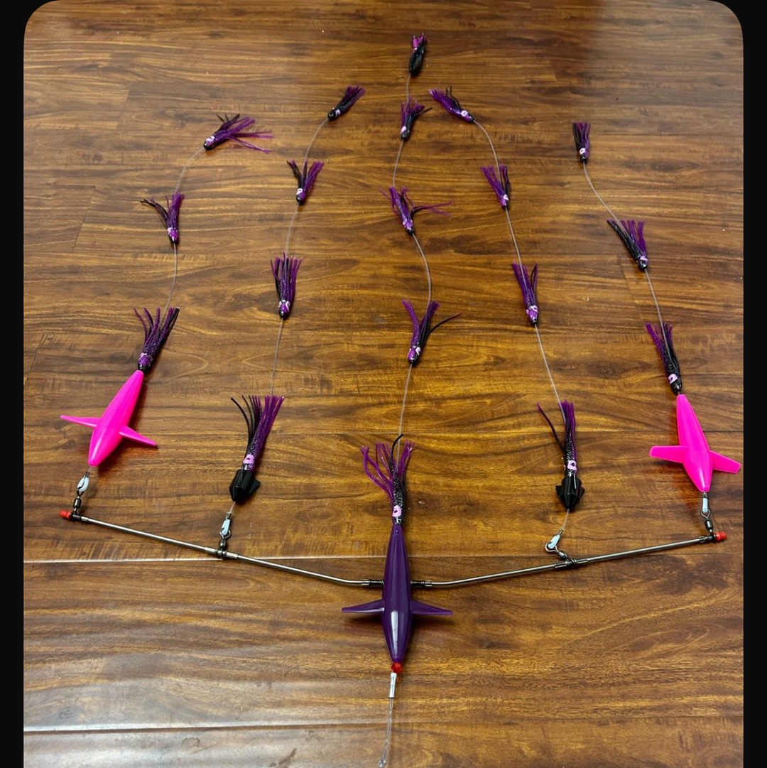 24 inch bar w 19 teasers and 3 splash birds