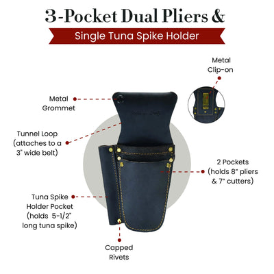Leather Holsters for Pliers and Tuna Spike